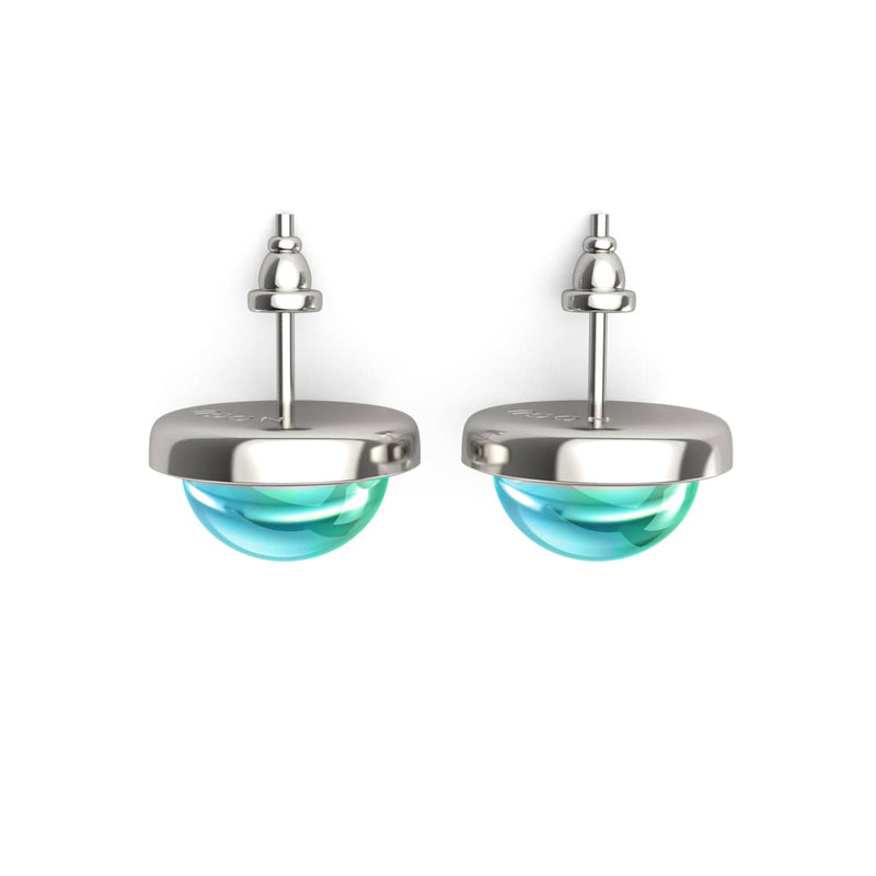 Chromates | Boucles d'oreilles cabuchon pierre d'humeur 12 mm