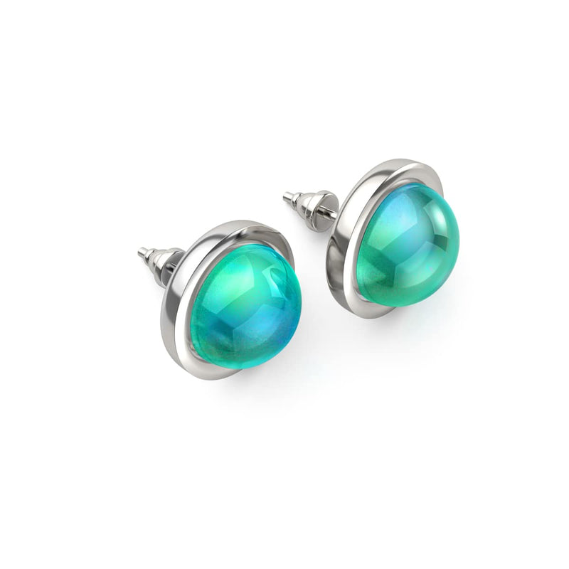 Chromates | Boucles d'oreilles cabuchon pierre d'humeur 12 mm