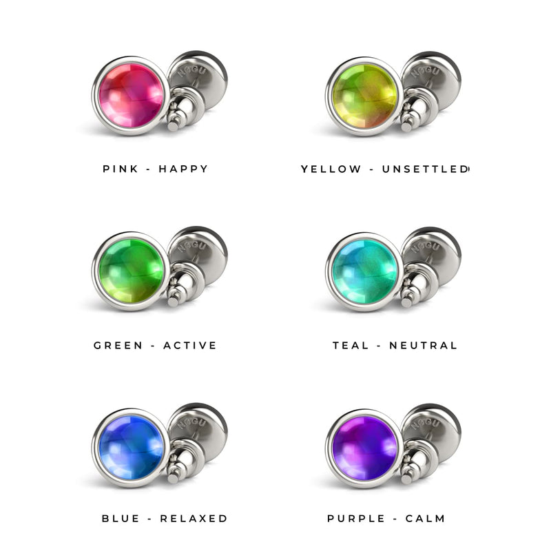 Chromates | Boucles d'oreilles cabuchon pierre d'humeur 6 mm