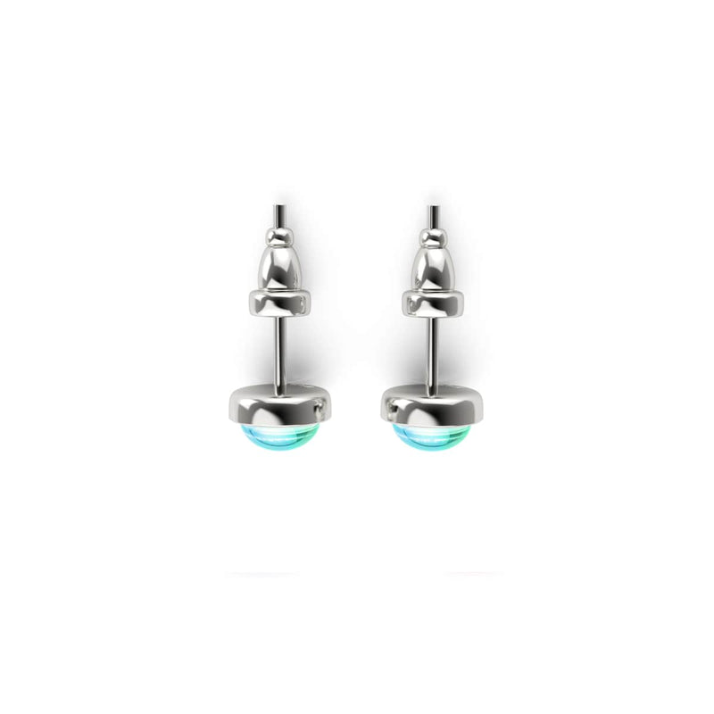 Chromates | Boucles d'oreilles cabuchon pierre d'humeur 6 mm