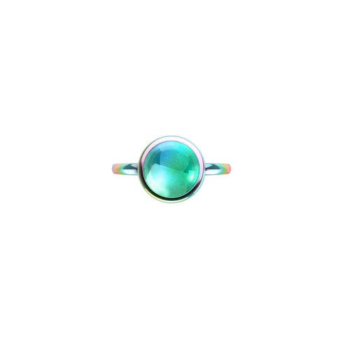 Chromates | Licorne Argent | Bague Pierre d'humeur