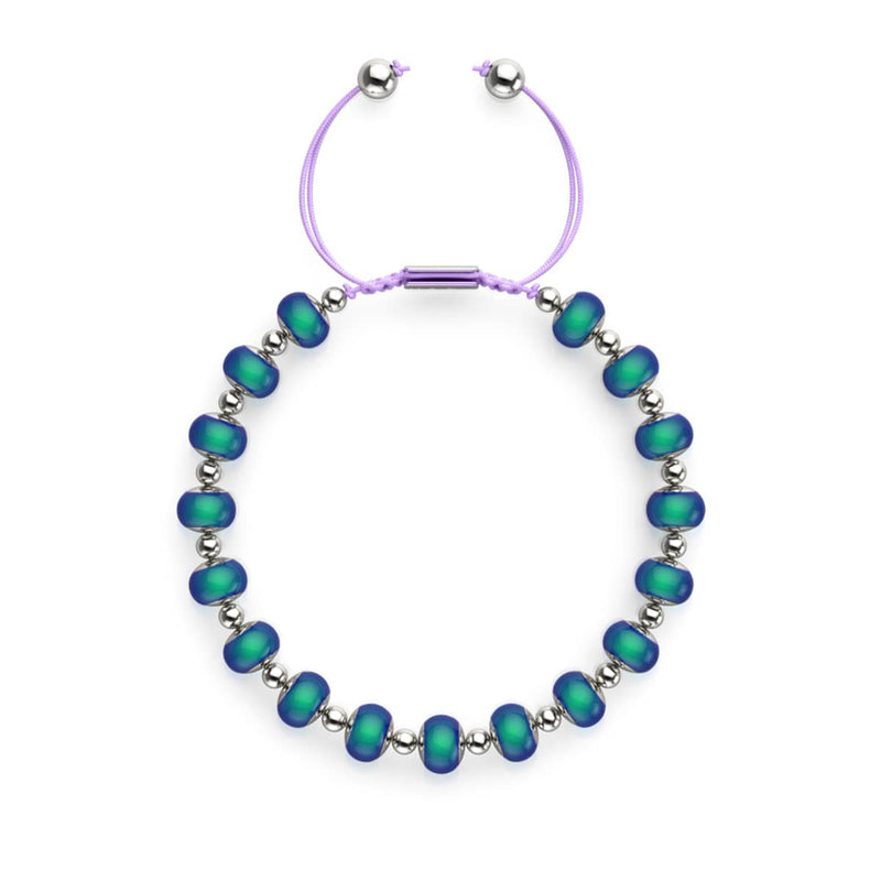 Chromates | Argent x Lilas | Bracelet à breloques pierre d'humeur