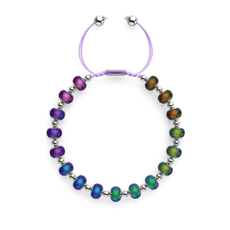 Chromates | Argent x Lilas | Bracelet à breloques pierre d'humeur