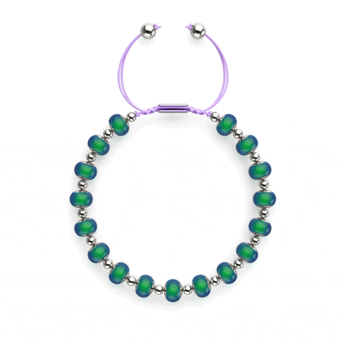 Chromates | Argent x Lilas | Bracelet à breloques pierre d'humeur