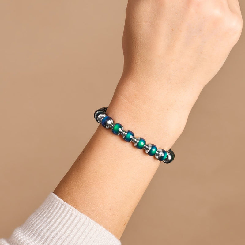 Chromates | Argent x Lilas | Bracelet à breloques pierre d'humeur