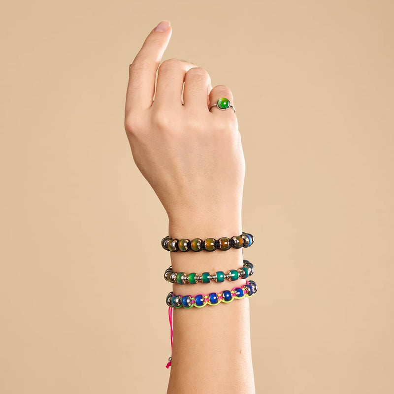 Chromates | Argent x Lilas | Bracelet à breloques pierre d'humeur