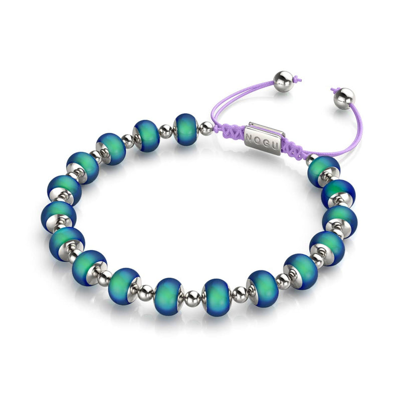 Chromates | Argent x Lilas | Bracelet à breloques pierre d'humeur
