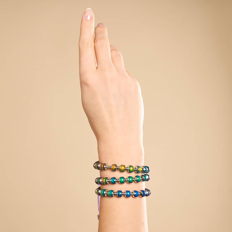 Chromates | Argent x Lilas | Bracelet à breloques pierre d'humeur