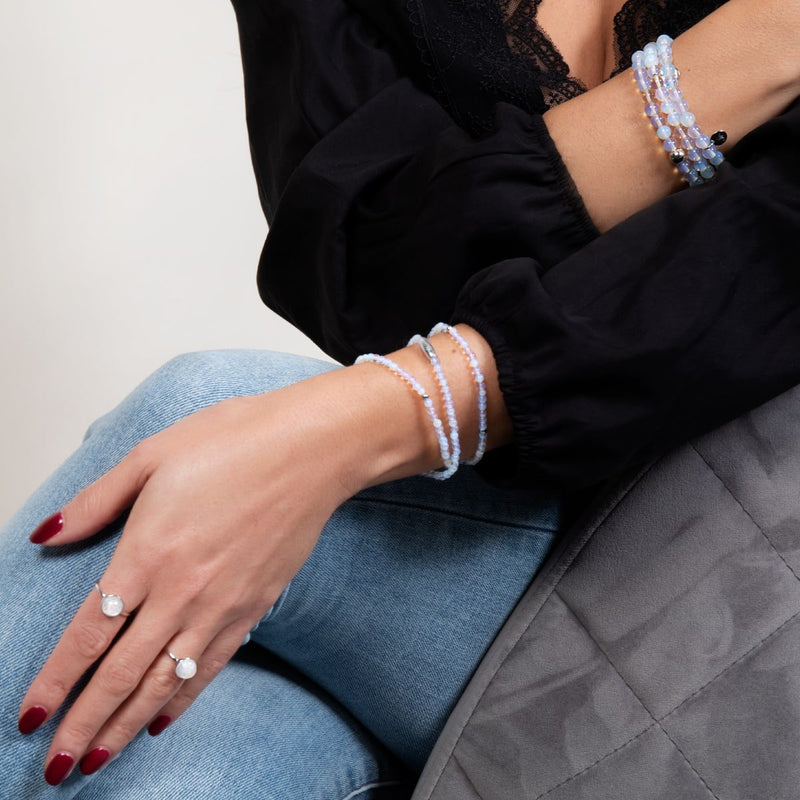 Pierre de lune arc-en-ciel | Argent sterling .925 | Anneau