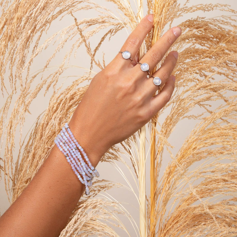 Pierre de lune arc-en-ciel | Argent sterling .925 | Anneau