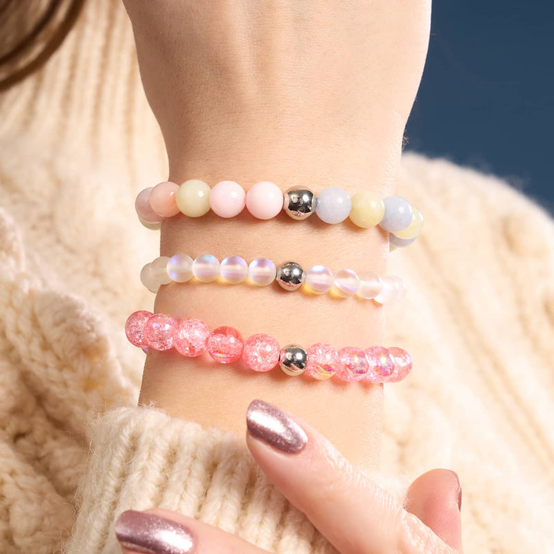 Bracelet en pierres précieuses de morganite