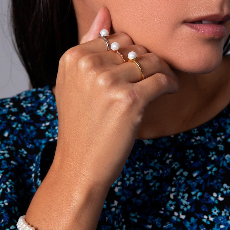 Argent sterling .925 | Anneau de perle naturelle