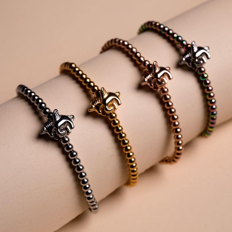 Pégase | Or 18 carats | Bracelet à breloques licorne ailée