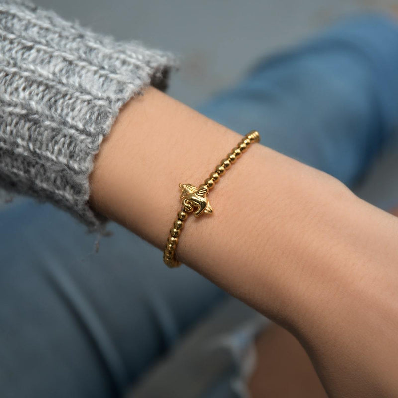 Pégase | Or 18 carats | Bracelet à breloques licorne ailée