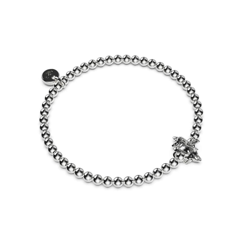 Pégase | Argent | Bracelet à breloques licorne ailée