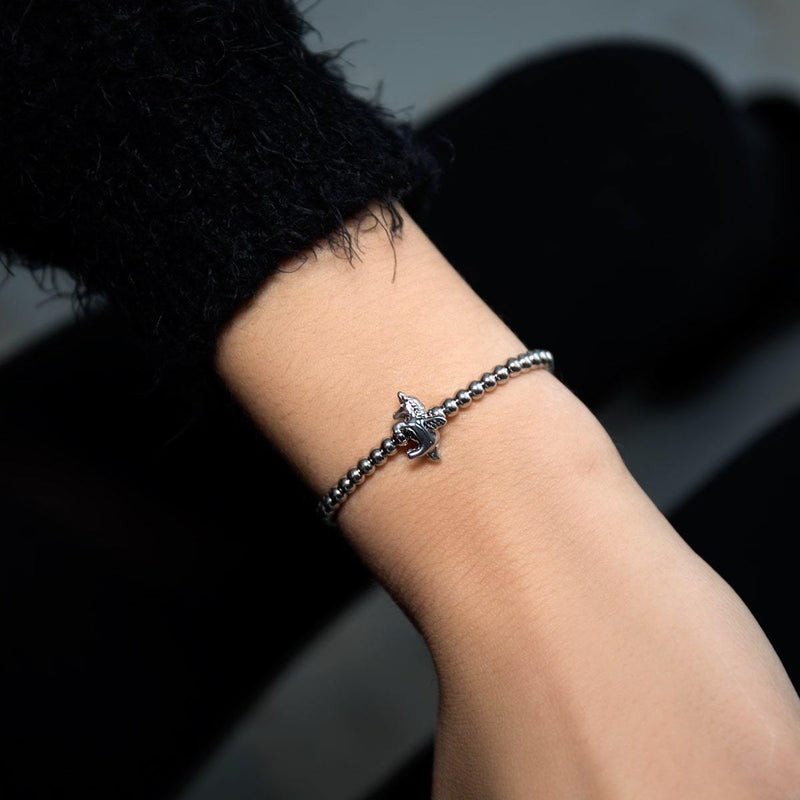 Pégase | Argent | Bracelet à breloques licorne ailée