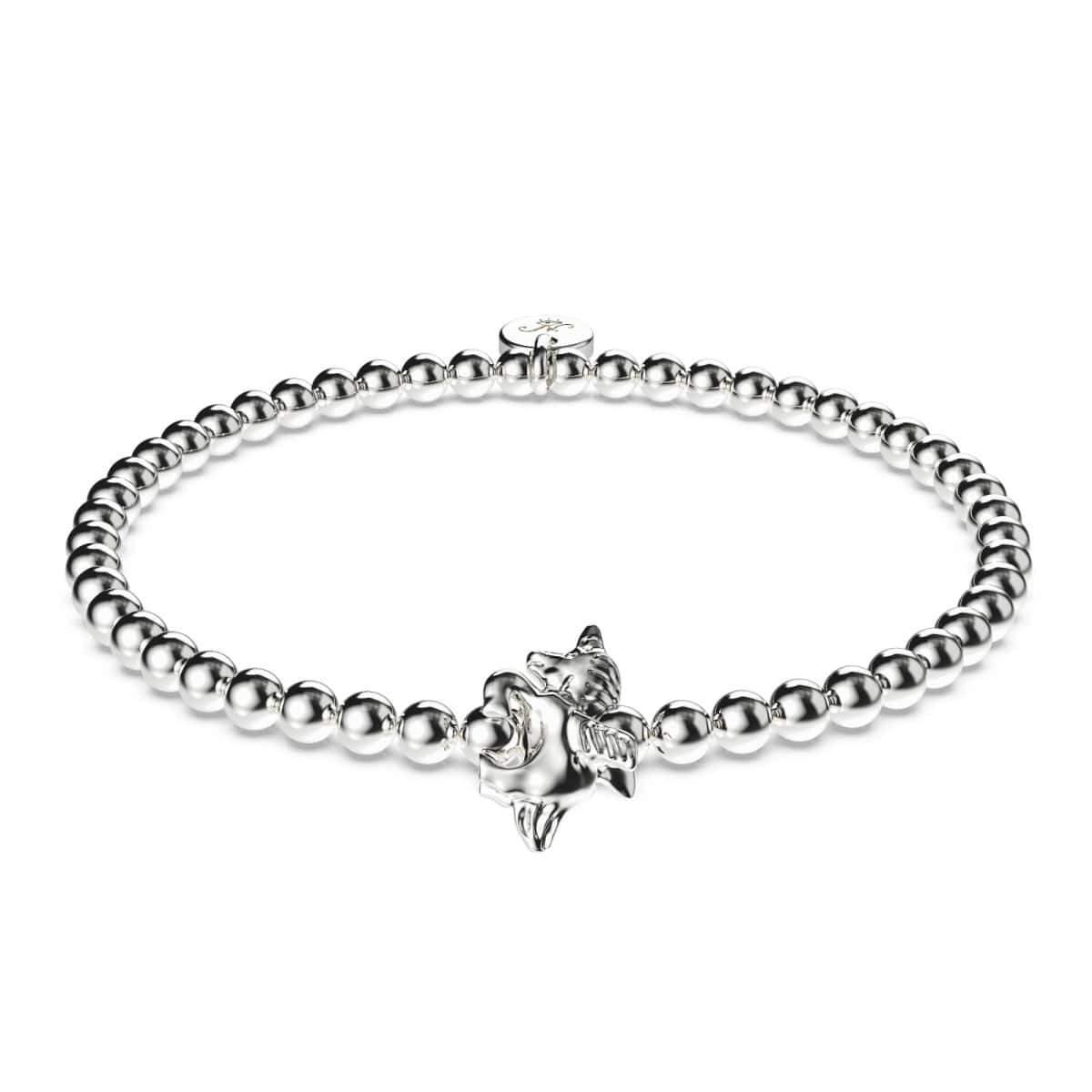 Pegasus | Silver | Winged Unicorn Charm Bracelet