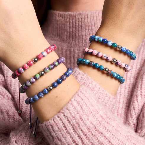 Bracelet Macramé Porcelaine Picasso | Raisin