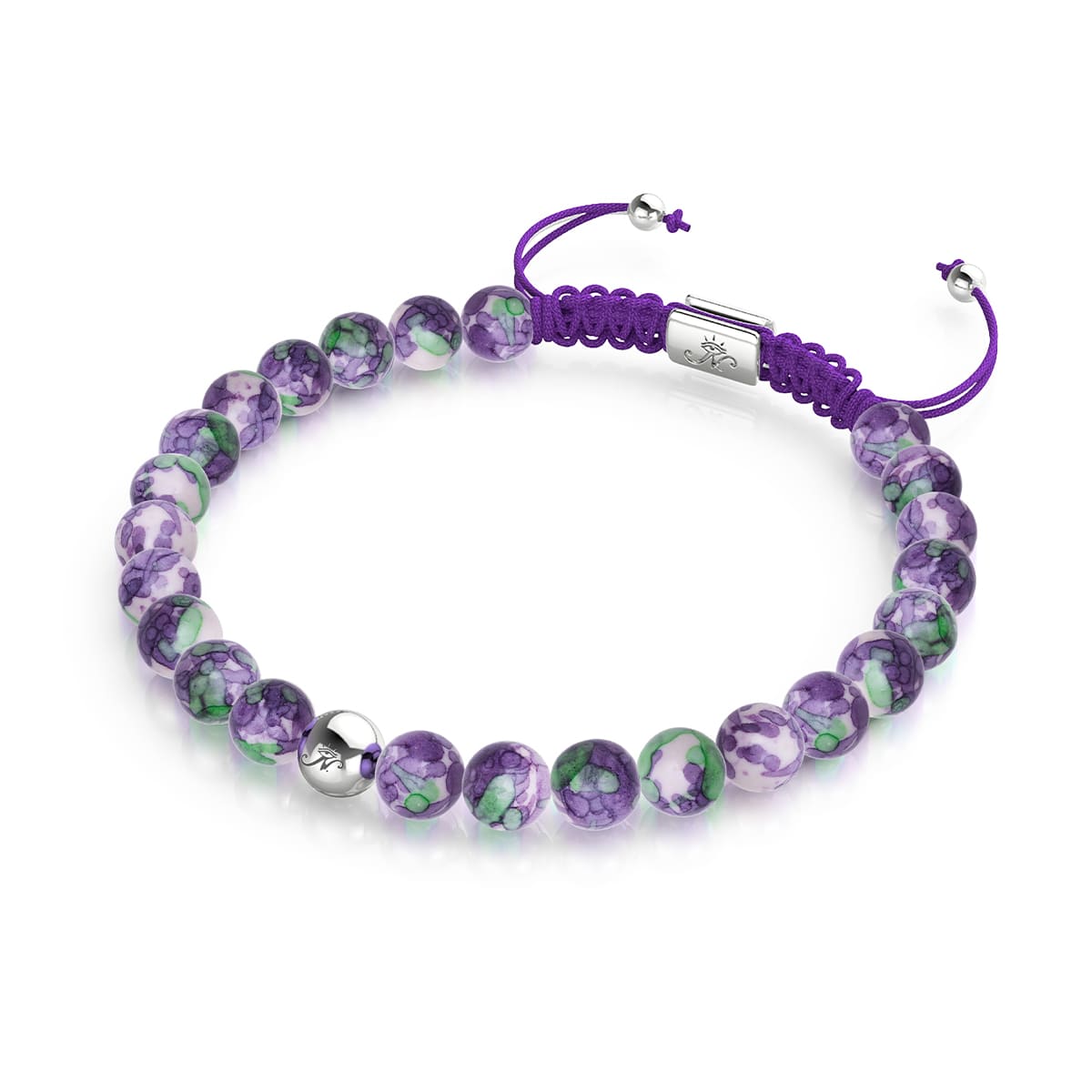 Picasso Porcelain Macrame Bracelet | Grape