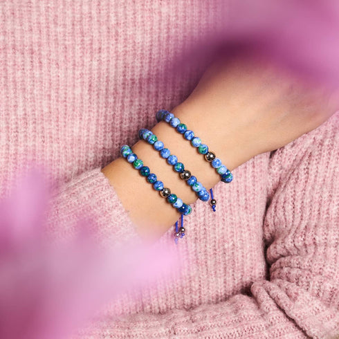 Bracelet Macramé Porcelaine Picasso | Océanique