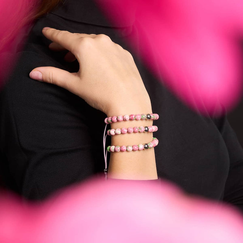 Picasso Porcelain Macrame Bracelet | Strawberry Fields