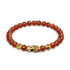 Bracelet Mini Pixiu Feng Shui | Élément FEU | Agate rouge x or 18 carats