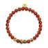 Bracelet Mini Pixiu Feng Shui | Élément FEU | Agate rouge x or 18 carats