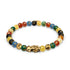 Mini Pixiu Feng Shui Bracelet | FIVE Elements | Chakra Agate x 18k Gold