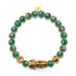Bracelet Pixiu Feng Shui | Élément TERRE | Agate verte x or 18 carats