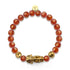 Bracelet Pixiu Feng Shui | Élément FEU | Agate rouge x or 18 carats