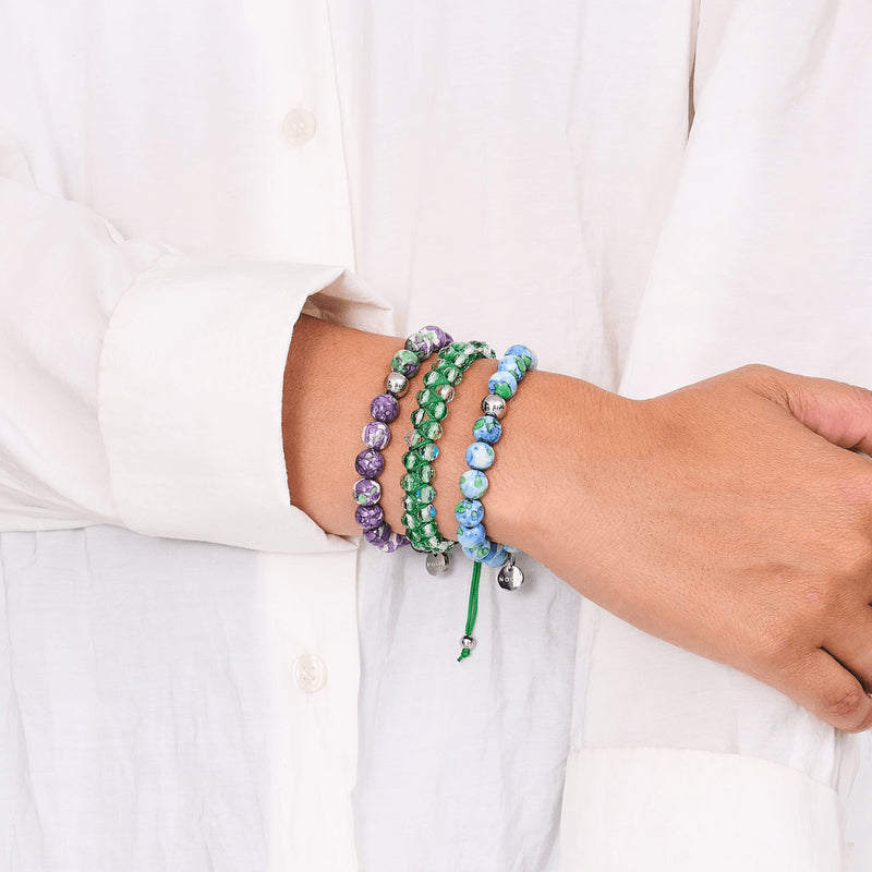 Émeraude | Argent | Bracelet Vitalité Prisma