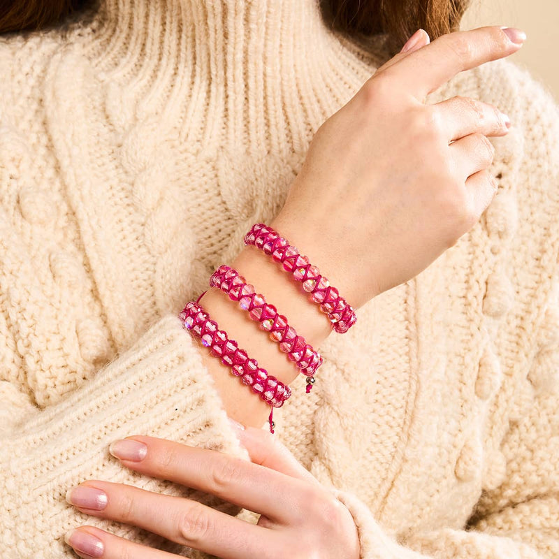 Fushia | Argent | Bracelet Vitalité Prisma