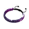 Géome sacrée | Hématite violette | Bronze à canon | Bracelet octaèdre
