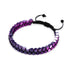 Géome sacrée | Hématite violette | Bronze à canon | Bracelet octaèdre