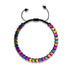 Géome sacrée | Hématite arc-en-ciel | Bronze à canon | Bracelet octaèdre
