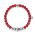 Rouge Turquoise | Argent et émail rouge | Bracelet à breloques Père Noël