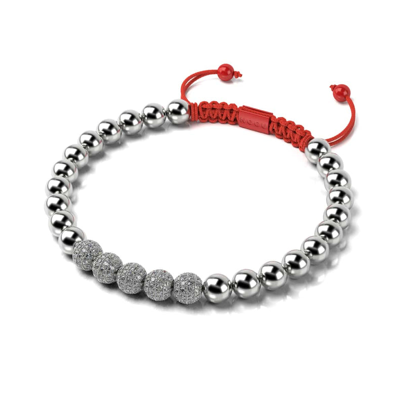 Argent et émail rouge | Gala de cristal | Bracelet Père Noël