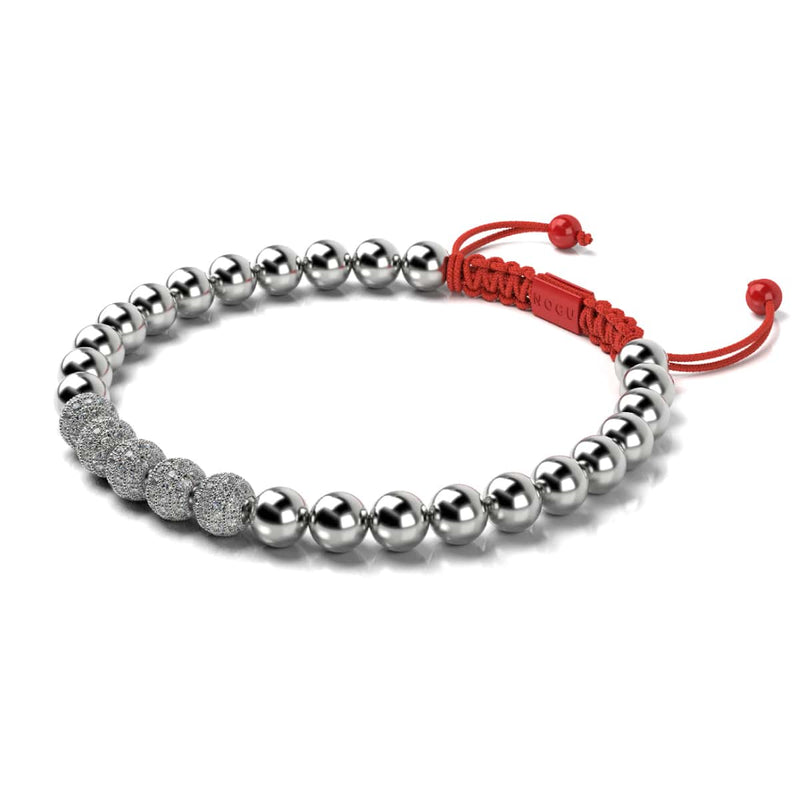 Argent et émail rouge | Gala de cristal | Bracelet Père Noël