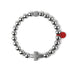 Silver and Red Enamel | Santa Cross Bracelet