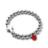 Silver and Red Enamel | Santa Cross Bracelet