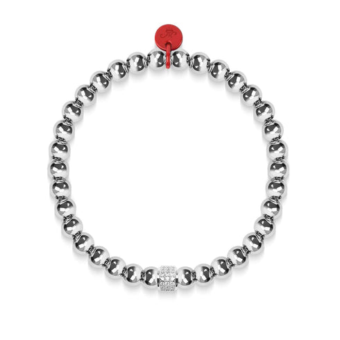 White Crystal Pave | Santa Charm Bracelet