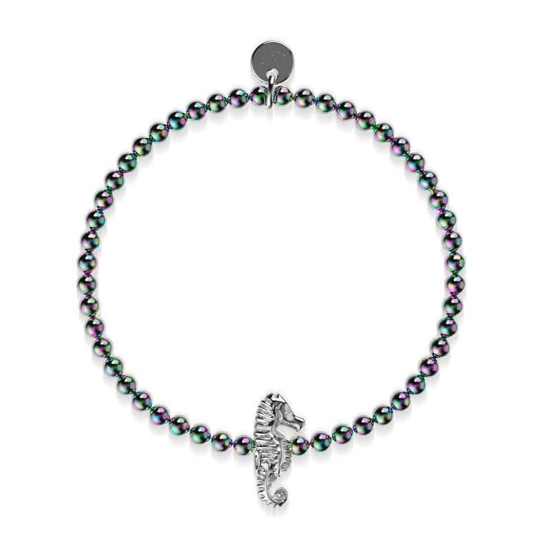 Récif | Licorne Argent | Bracelet à breloques hippocampe