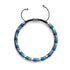 Serpentine | Blue and Silver and Matte Hematite x Silver | Wave Bracelet