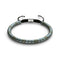 Serpentin | Mat Seafoam Hématite x Argent | Bracelet Vague