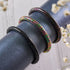Serpentin | Onyx Hématite x Gunmetal | Bracelet Double Vague