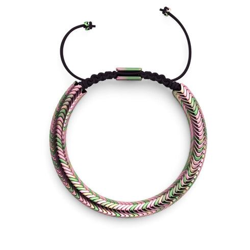 Serpentin | Licorne Or Hématite x Licorne Argent | Bracelet Double Vague