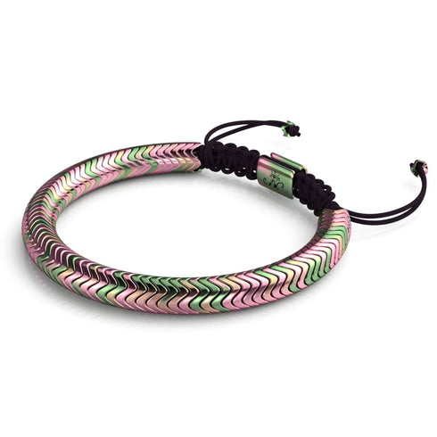 Serpentin | Licorne Or Hématite x Licorne Argent | Bracelet Double Vague
