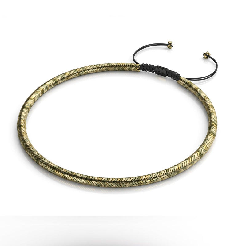 Serpentin | Bronze Hématite x Gunmetal | Collier Double Vague