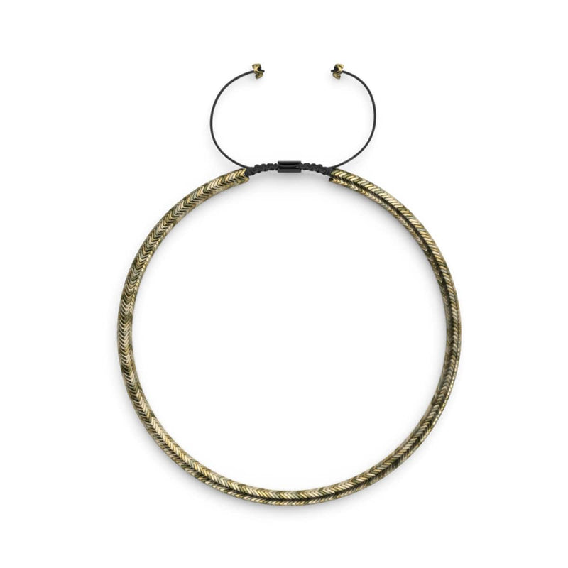 Serpentin | Bronze Hématite x Gunmetal | Collier Double Vague