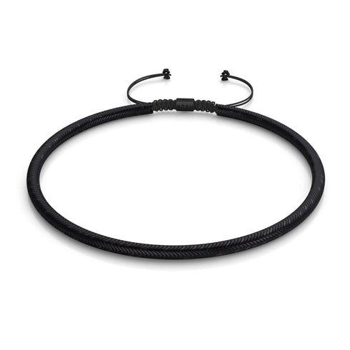 Serpentine | Onyx Hematite x Gunmetal | Double Wave Necklace